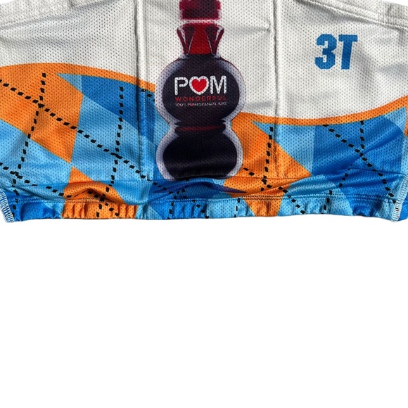 PEARL IZUMI WHITE/BLUE/ORANGE GARMIN FULL ZIP LIGHTWEIGHT CYCLING JERSEY - Picture 6 of 9